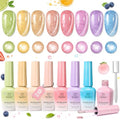 Beetles Bubbly Mixology Cat Eye Gel Nail Polish Set, 8 Colors Pastel Gel - color: 0-0-0-Bubbly Mixology