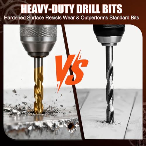 131PCS Thread Repair Kit, Metric Helicoil Repair Kit with HSS Drill Bits - size: Metric131pc