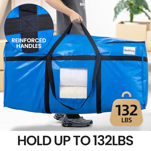 TAILI 1 Pack 69 Gallon Extra Large Storage Bags with Visible Window,Blue - color: Blue, size: 1 Pack