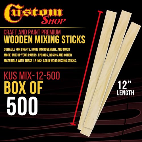 Custom Shop Craft and Paint Sticks - (Pack of 500 Sticks) 12" - size: 12" - Pack of 500