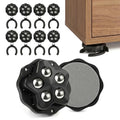 Self Adhesive Caster Wheels: 360 Rotation Furniture Rollers (8, Black)