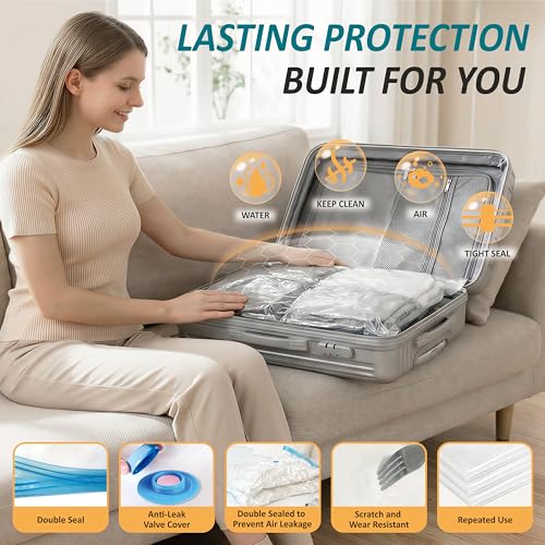 Vacuum Storage Bags with Hand Pump, Vacuum Seal Space Saver Bags,30 Combo - size: Combo