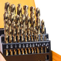 M35 Cobalt Drill Bit Set, 29Pcs High Speed Steel Twist Jobber Length Drill Bit Kit for for Hardened Metal, Stainless Steel, Cast Iron, Wood and Plastics with Index Storage Case, 1/16" - 1/2" - style: 29PCS