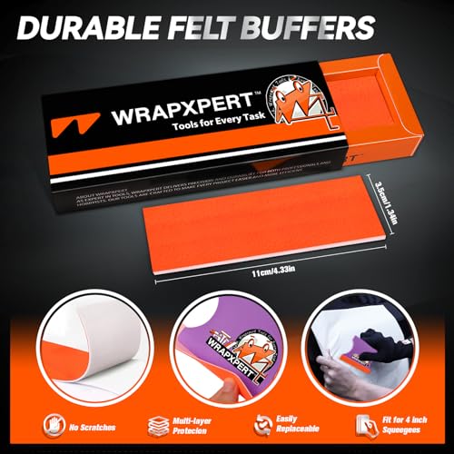 WRAPXPERT Car Wrap Tools Vinyl Wrap Tools Kit with Heat Gun, Vinyl Wrap Squeegees, Felt Buffers, Tucking Squeegees, Wrap Knife and Blades, Magnet Holders, Film Cutter, Masking Tape - color: Heat Gun Set