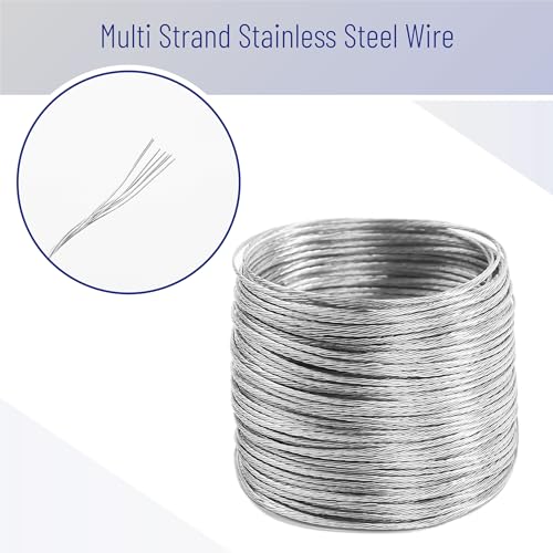 Mr. Pen- Picture Hanging Kit, 100 Feet Stainless Steel Braided Hanging Wire