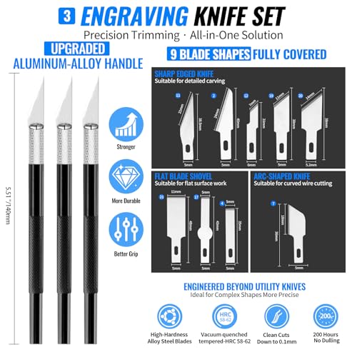 68Pcs 3D Printer Tools Kit with Storage Case, 3D Printer Accessories - Deburring Tool, 3D Printer Removing Scrapers, Metal Files, Brushes, Hand Drill, Tweezers, for Bambu Lab, Ender 3, Kobra, etc. - style: Professional Version