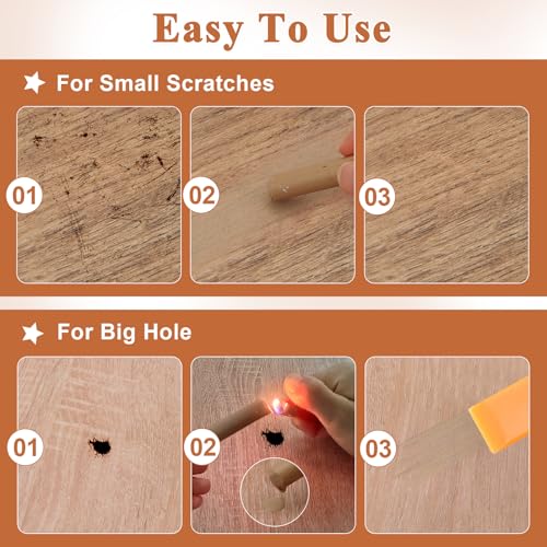 16P Wood Filler Stick, Wood Floor Furniture Repair Wax Sticks