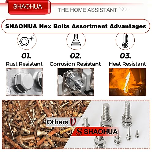 M4 M5 M6 Metric Bolt Assortment Kit 10mm to 50mm, A2-70 Hex Bolt, 304 Stainless Steel Heavy Duty Flat Hex Head Screws Bolts and Nuts Kit, Nuts Flat and Lock Washers(Silver), 584PCS - color: Silver - 584PCS M4 M5 M6