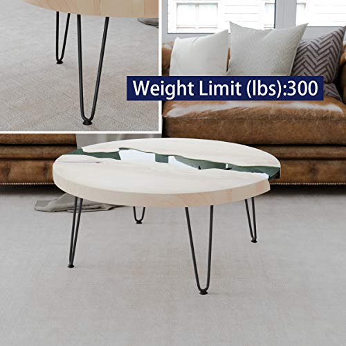 SMARTSTANDARD 12 Inch Heavy Duty Hairpin Furniture Legs, Black 4PCS - color: Black, size: 12 Inch
