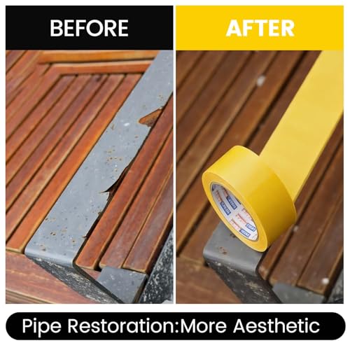 ADHES PVC Pipe Wrap Tape, 2 Inch X 35 Yds, Corrosion Protection Pipe Tape - color: Yellow