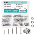 M4 Hex Socket Head Cap Screws Bolts Washers Nuts Assortment Kit - size: Socket M4x30/35/40/45/50 mm
