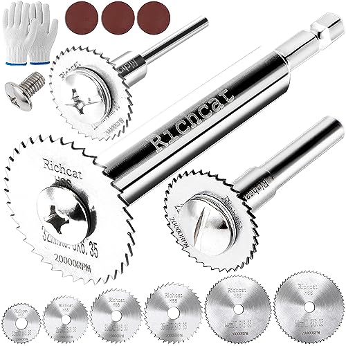 PVC Pipe Inside Cutter,1/4" Hex Shank,1/8" Round Shank,1/4" Round Shank,Plumbing Internal Plastic ABS Pipe Cutter Set,6*Blades,0.87"&1"&1.26''&1.38"&1.74''&1.97" Or Larger Diameter，High Speed Steel - size: 3 Shanks (6 Saw Blades)
