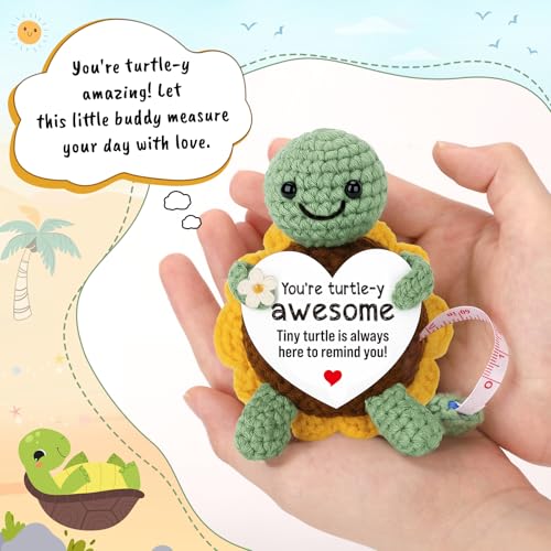Xinezaa Gifts for Women, Crochet Turtle 60 in Retractable Tape Measure - style: awesome