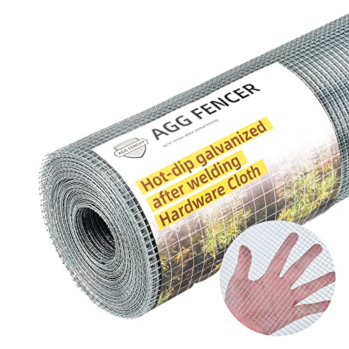 AggFencer 24inch x 100ft Hardware Cloth 1/4 inch Chicken Wire Fencing 23Ga - size: 1/4in 24in x 100ft