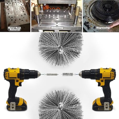 5Pcs 3/4" Stainless Steel Wire Bore Brush for Power Drill Cleaning - size: 19mm | 3/4"