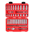 TEKTON 3/8 Inch Drive 6-Point Socket and Ratchet Set, 46-Piece (5/16-3/4 in., 8-19 mm) | SKT15301 - size: 46-Piece (8-19 mm)