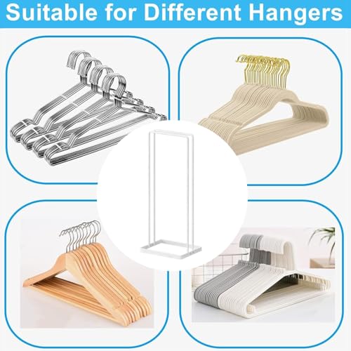 Hanger Holder Stand Clothes Hanger Organizer for Home Organization, Hangers Stackers RV Rack Stand Caddy for Velvet Felt Plastic Coat Hangers Adult Kids Pant Hangars Dorm Room Essentials, 2 Pack White - color: White, size: 2 Pack
