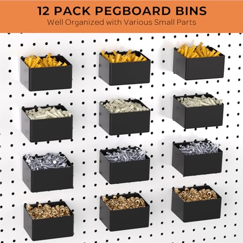 INCLY 278PCS Pegboard Accessories Organizer Kit with Peg Borad Hooks & Bins - size: 278 PCS