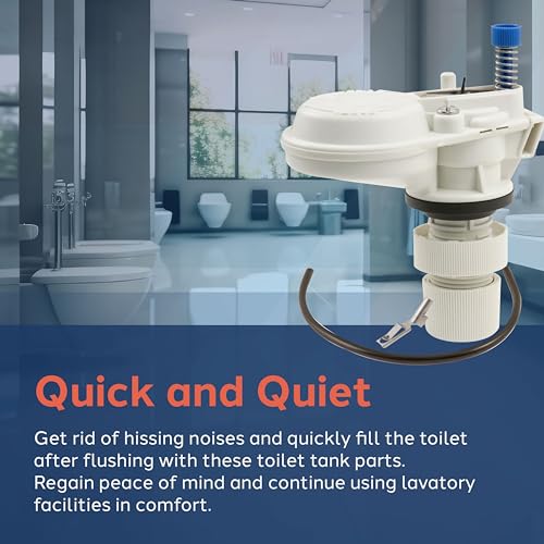 PlumbCraft Universal Toilet Fill Valve Replacement Kit, Backflow Protection