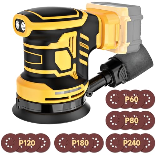 Cordless Random Orbital Sander Compatible with Dewalt 20V Battery
