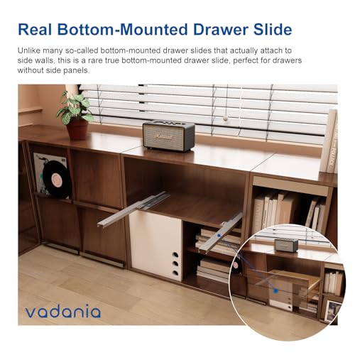 VADANIA #BF54 10" Undermount Drawer Slide, Push to Open - size: 10 Inch, style: Push to Open