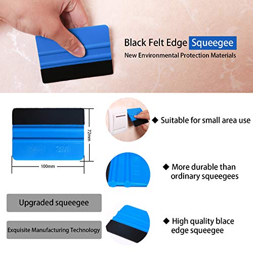 Wallpaper Smoothing Tool Kit, Multi-Function 15 Pcs Smoother Tools Set for Contact Paper Peel and Stick Wallpaper Car Wrap Vinyl Window Tint Glass Film Wallpaper Glue Adhesive Brush Tray Roller Knife - color: Classic kit