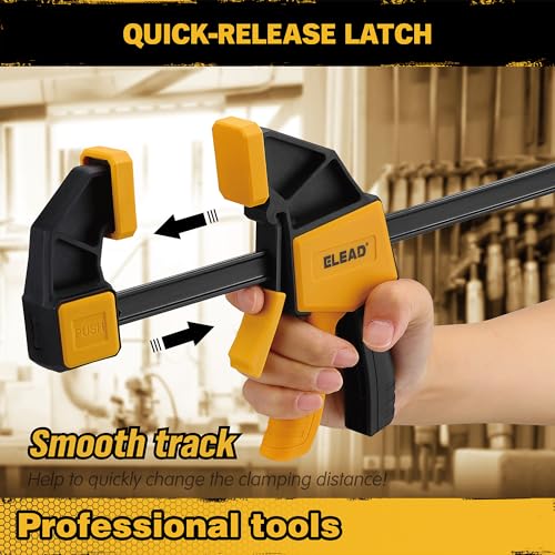 8-Piece Bar Clamps for Woodworking - 4 Pcs 12 inch Bar Clamps with 150 LBS Load Limit, 4 Pcs Heavy Duty Metal Spring Clamps, Quick Release Triggers - style: 8-Piece long 150lbs