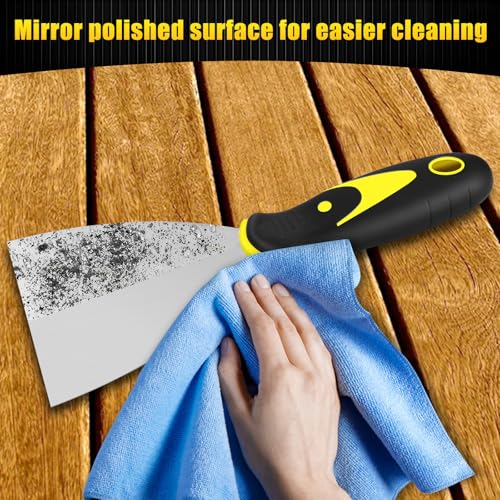 Putty Knife Set, Stainless Steel Spackle Knife Paint Scraper Tool Wallpaper Scraper (4PCS-2"")