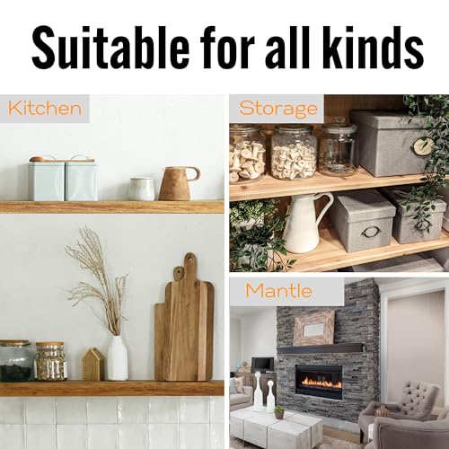 EVALD Heavy Duty Floating Shelf Brackets 4 Inch, Hidden Brackets for Shelving with Screws & Anchors, Floating Shelf Mount, Brackets for Floating Shelves (4 Pack) - size: 4 Inch, style: 4 Pack Heavy-duty