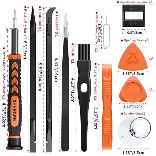SHARDEN 59 in 1 Small Magnetic Precision Screwdriver Set With Case - color: Orange