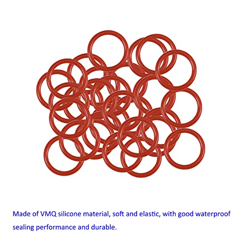 M METERXITY 30 Pack Silicone O-Rings - Garden Water Hose Rubber Sealing Gasket Ring, Soft & Elastic, Apply to Outdoor (7mmx9mmx1mm, Red) - size: 7mmx9mmx1mm