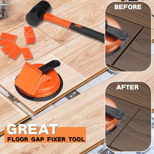 REXBETI Floor Gap Fixer Tool, Plank Gap Repair Kit, Heavy Duty Suction Cup - size: 3