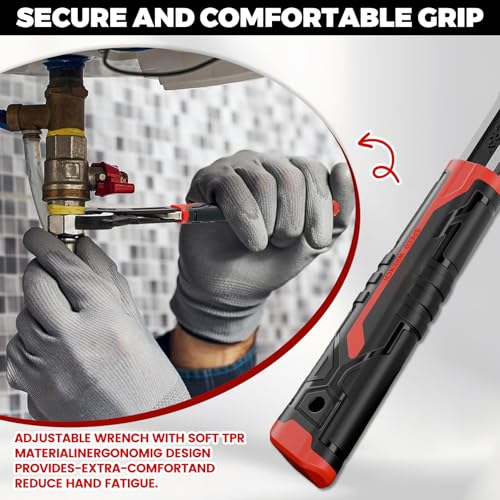 Pipe Wrench Set, 6” 8” 10” Self Adjusting Pipe Wrench, Multi-function Self-locking Pipe Vise Wrench Set, for 9/32" to 1-3/8" (7-35mm) Pipe Fittings, Standard Nuts and Irregular Nut - color: 6”+8”+10”