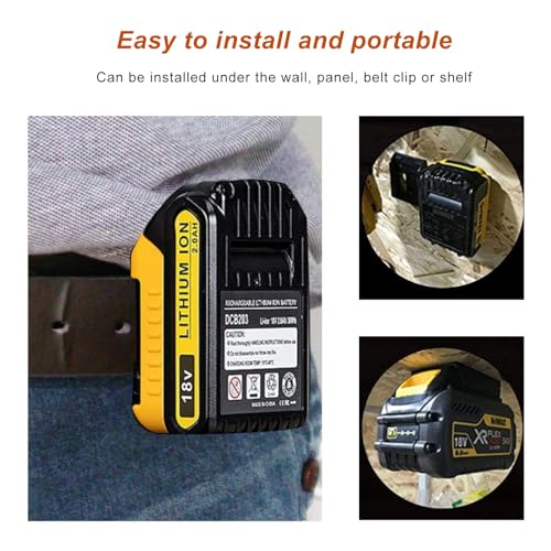 20pas Tool Holders and Battery Holder for Dewalt 20v Wall Mount Hanger Battery Drill Tool Storage Shelf for Milwaukee M18(Yellow) - color: Yellow