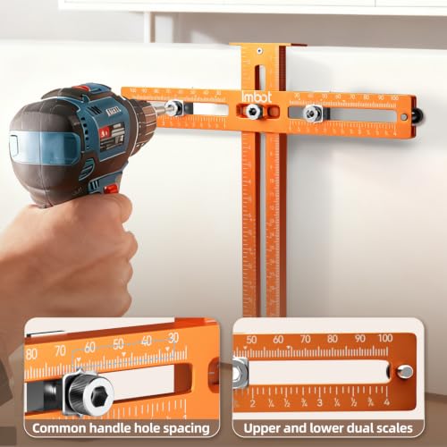 Imbot Cabinet Hardware Jig, Adjustable Cabinet Handle Jig