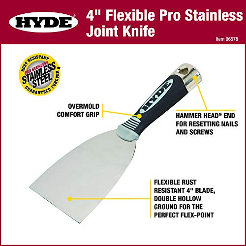 Hyde 06578 Putty Knife,Flexible, 4" - size: 4 Inch