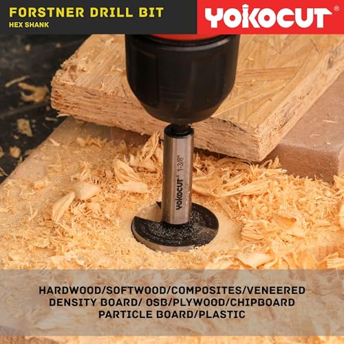 Forstner Bit Set 16Pcs Hex Shank, Wood Drill Bits Set with Multi Sided Shank, Forstner Bits for Woodworking - style: 16PCS Forstner Bits Set