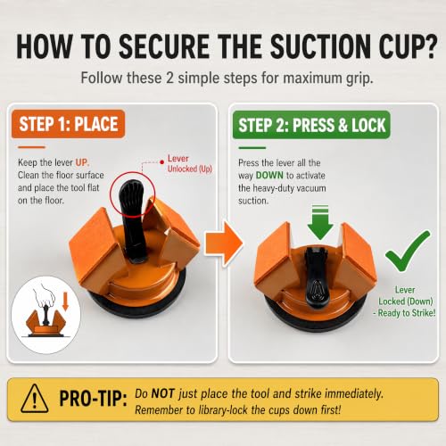 Heavy Duty Floor Gap Fixer Tool with Enhanced Suction Cup