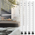 WooFog Window Security Bars Adjustable, Window Bars Security Inside Vertical, Heavy Window Ac Lock Bar with Rubber Feet for Up and Down Windows, 17-32 inch Double Hung Window Stopper -4 PCS Patented - size: 17" to 32"-4 PCS