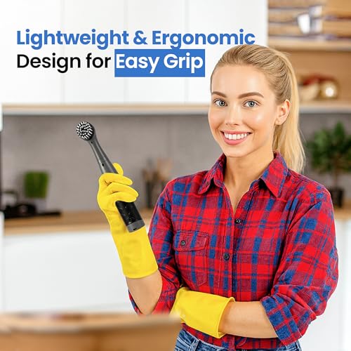 BEEST GroutCare 10000 Electric Spin Scrubber - Bathroom Cleaning Brush w/ 2 Replaceable Heads, IPX6 Waterproof - Cordless Electric Cleaning Brush Scrubber for Bathtub, Shower, Grout, Tile, Kitchen
