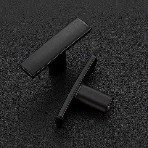 5 Pack Black Cabinet Knobs, 2in Length Curved Bar Drawer Pulls | Single Hole Grip, Stainless Steel Build, Kitchen Cabinet Restyle, For Drawers, Dressers, Cupboards, Closet Doors - color: Matte Black, size: 5 Pack, style: Curved