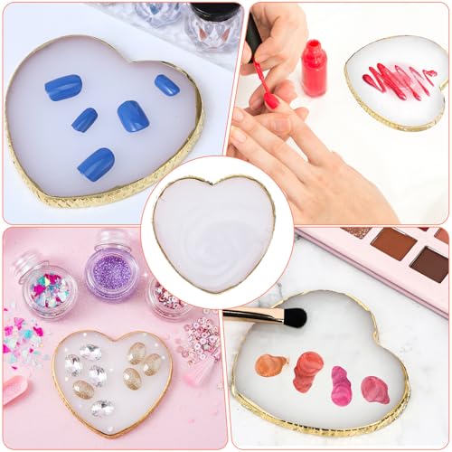 5 Pcs Metallic Nail Art Brushes Liner Brushes Set with Nail Art Mixing Palette Nails Dotting Drawing Tool for Long Lines Thin Detail Fine Liner Brush UV Gel Polish Painting Nails Design 4/8/12/20/25mm