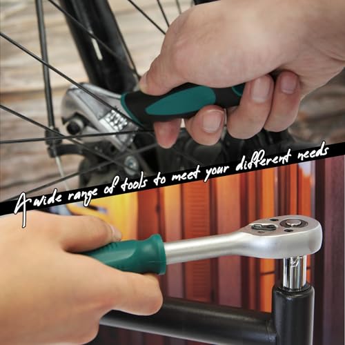 CARTMAN 238-Piece Tool Set, Green Auto And Home Repair Kit With Storage Box - color: Green