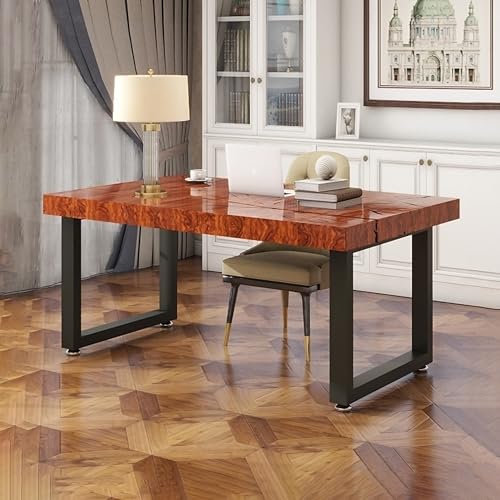 Metal Desk Table Legs 28''Hight 35'' Wide with Adjustable Protector Feet, Industrial & Rustic Style Heavy Duty Metal Furniture Legs for DIY Dinning Coffee Tables, Rectangle Shape, Black - size: H28" × W35" Square