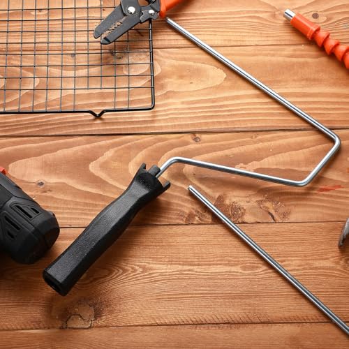 Baderke 10 Pcs 9 Inch Mini Paint Roller Handle, 13 Inch Frame, Black - color: Black, size: 9 Inch, 13 Inch