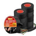 Wire Harness Tape 5 Pack 3/4" x 50Ft (250Ft Total) - High Temperature Cloth Electrical Tape, OEM Automotive Fabric Tape, Self-Adhesive Wiring Loom Wrap, Heat Resistant, No Residue for Car, Marine, RV