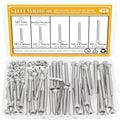 95 Pieces M5 x 30/35/40/45/50mm Hex Socket Head Cap Screws Nuts Washers Set Silver, Sutemribor M5 Long Screws, M5 Stainless Screws Nuts Washers Assortment Kit, 304 Stainless Steel, Fully Threaded - size: M5 Long Screws Kit, style: Socket Head