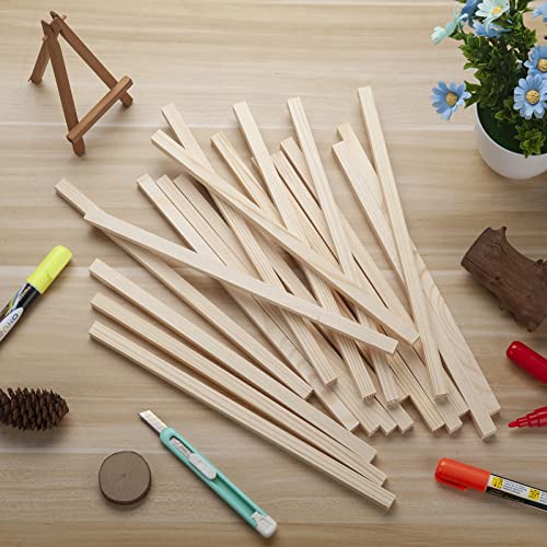 Wood Square Dowel Rods, 20PCS 1/2" x 12" Square Wooden Dowel Rods Wooden Sticks for Crafts, Unfinished Hardwood Sticks Wood Strips for Woodworking, Crafting, Arts and DIYers, Home Decor, Model Making - size: 1/2"×12"-20PCS