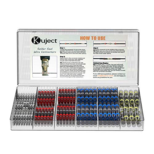 Kuject Heat Shrink Solder Seal Wire Connectors Kit 200PCS