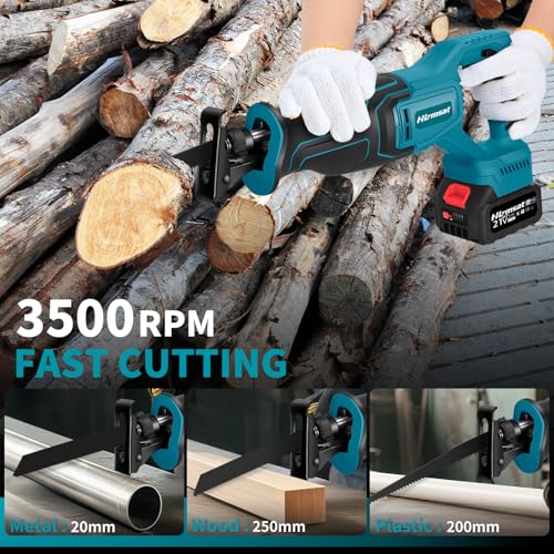21V Brushless Cordless Reciprocating Saw,2×4.0Ah Battery Sawzaw